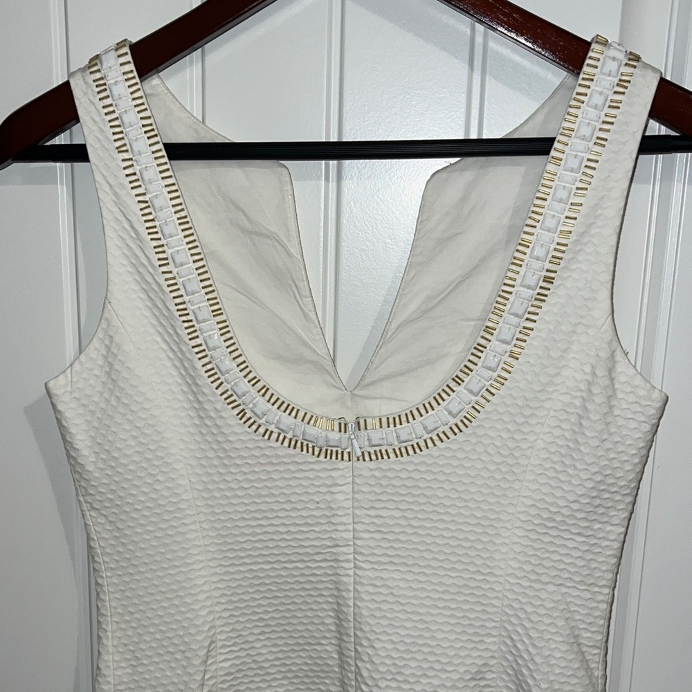 Lilly Pulitzer Janice Shift Dress -Resort White! Bridal, Engagement Party - Sz 2 - Picture 6 of 13